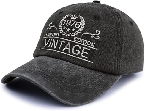 قبعات Kahhrepa Vintage 21 30 40 50 60 70 80 90 سنة للرجال والنساء، قبعة بيسبول مطرزة قابلة للتعديل لعيد الميلاد in Kuwait