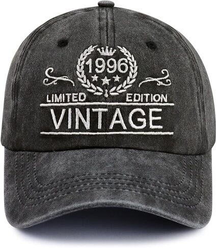 قبعات Kahhrepa Vintage 21 30 40 50 60 70 80 90 سنة للرجال والنساء، قبعة بيسبول مطرزة قابلة للتعديل لعيد الميلاد in Kuwait