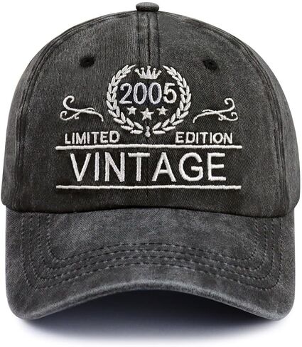 قبعات Kahhrepa Vintage 21 30 40 50 60 70 80 90 سنة للرجال والنساء، قبعة بيسبول مطرزة قابلة للتعديل لعيد الميلاد in Kuwait