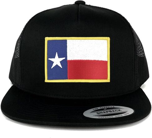 Armycrew Oversize XXL Texas State Flag Patch 5 Panel Flatbill Snapback Mesh Cap in Saudi Arabia