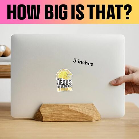 VOTANTA (3 Pcs, 3 inch) Life Gave Me Some Lemons But My Jesus He Be Makin' Lemonade Sticker, Funny Religious Christian Faith Saying Sticker Gifts Decoration for Laptops, Phones in Kuwait