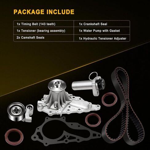 ASAPE Timing Belt Kit & Water Pump with Gasket Compatible with TS26215 ITM215 for 1998-2005 for Lexus GS300 2001-2005 for Lexus IS300 in Saudi Arabia