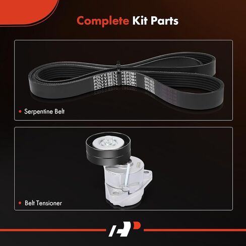 مجموعة محرك سير السربنتين A-Premium Engine متوافقة مع Isuzu Amigo 1998-2000، Rodeo 1998-2003، Rodeo Sport 2001-2003 - 2.2L in Saudi Arabia