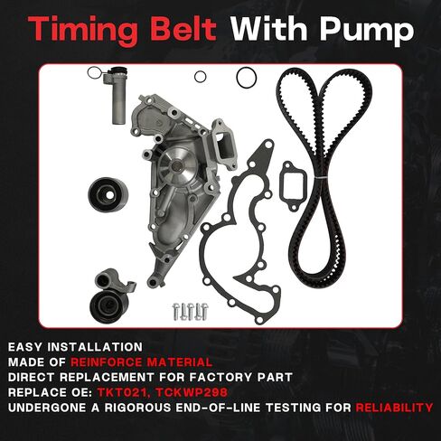 4.7 Engine Timing Belt Kit with Water Pump Fit For Lexus GS400 GS430 GX470 LS400 LS430 LX470 SC400 SC430 Toyota 4Runner Land Cruiser Sequoia Tundra 4.7L 1998-2009 Replaces# TKT021 TCKWP298 in Kuwait