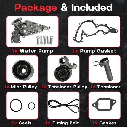 4.7 Engine Timing Belt Kit with Water Pump Fit For Lexus GS400 GS430 GX470 LS400 LS430 LX470 SC400 SC430 Toyota 4Runner Land Cruiser Sequoia Tundra 4.7L 1998-2009 Replaces# TKT021 TCKWP298 in Kuwait