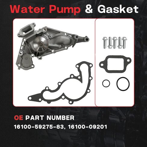 4.7 Engine Timing Belt Kit with Water Pump Fit For Lexus GS400 GS430 GX470 LS400 LS430 LX470 SC400 SC430 Toyota 4Runner Land Cruiser Sequoia Tundra 4.7L 1998-2009 Replaces# TKT021 TCKWP298 in Kuwait