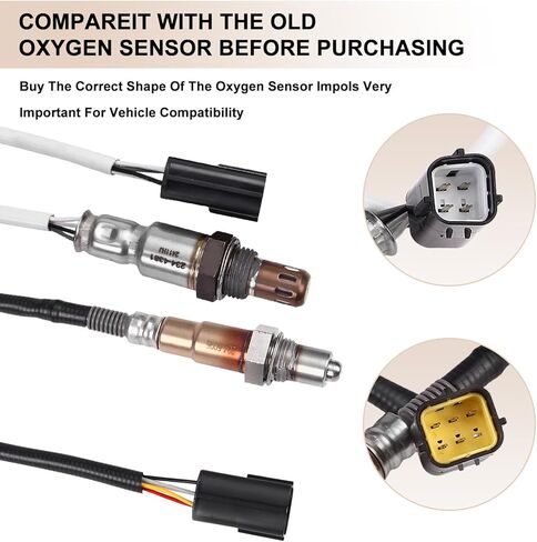 Oxygen O2 Sensor Upstream Downstream Fits for Infiniti QX56 5.6L V8 2011 2012 2013, QX80 5.6L V8 2014, Replace 234-5095, 234-4381, 2345095, 2344381 4Pcs in Saudi Arabia