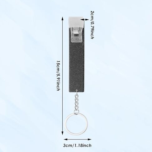 2 PCS Credit Card Grabber for Long Nails, Cute Credit Card Puller Long Nail Clip Keychain, Portable Acrylic Atm Card Holder Keychain Debit Bank Card Grabber for Women Men (Silver, Black) in Saudi Arabia
