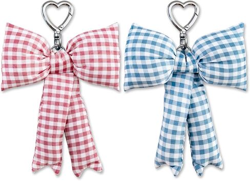 Bow Keychain 2Pcs Purse Charms For Handbags Cute Keychains For Tote Bag Backpack y2k Coquette Accessories in Saudi Arabia