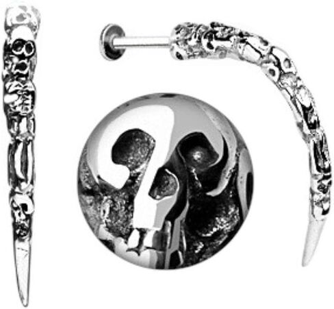 316L Surgical Steel 14G Carved Long Claw Labret Horn Spike Zombie Claw Disturbed Labret Piercing Jewelry 10mm 3/8 Inch - Sold Individually in Kuwait