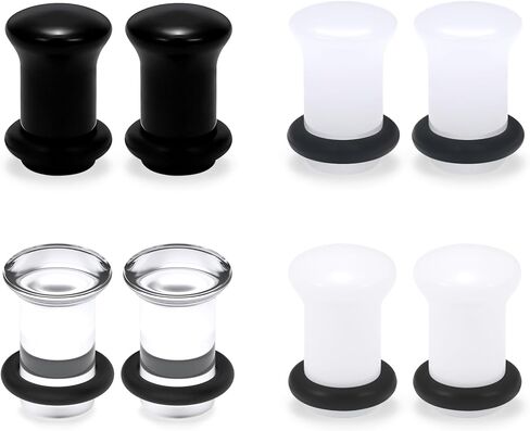 Ears Gauges Tunnels Plugs for Women Acrylic Solid Plugs with O-Rings Ear Gauge Stretching Kit 8G to 1/2 Inch Expander Stretcher Plug Earrings Piercing Jewelry for Women Men in Kuwait