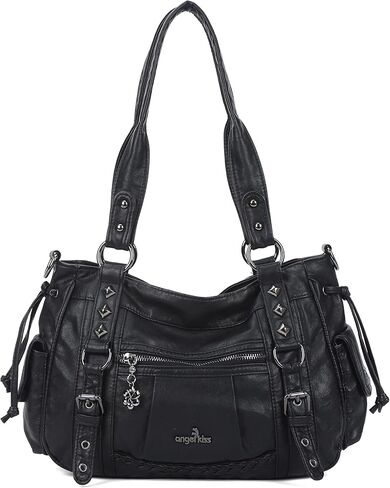 Angel Kiss Shoulder Bag For Women Multi Pocket Retro Hobo Handbags Satchel Tote Bag in Kuwait