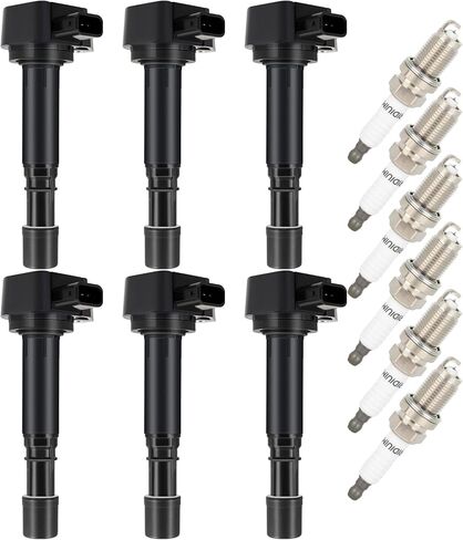 OCPTY spark plugs and coils Fits 2003-2006 for Acura MDX 3.5L,2003-2006 for Acura MDX 6 Ignition Coils with 6 Iridium Spark Plugs coils for UF400 ignition coil pack 3-Pins in Saudi Arabia