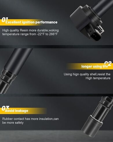 OCPTY spark plugs and coils Fits 2003-2006 for Acura MDX 3.5L,2003-2006 for Acura MDX 6 Ignition Coils with 6 Iridium Spark Plugs coils for UF400 ignition coil pack 3-Pins in Saudi Arabia