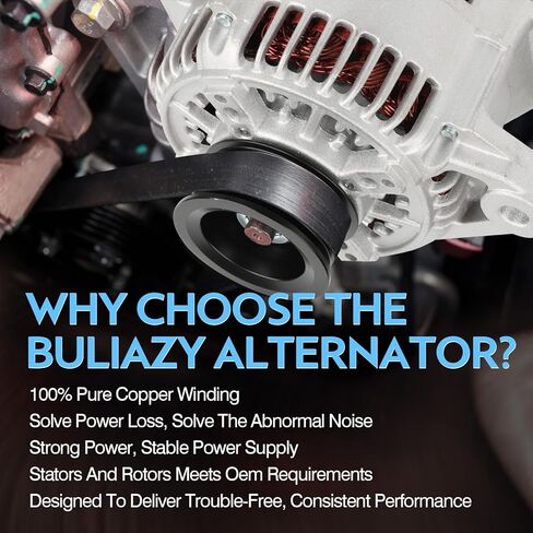 270600T040 Alternator for Scion xD 1.8L l4 2008-2014,for Toyota Corolla 1.8L l4 2009 2010 2011 2012 2013 High Output 100Amp Alternator 11385 11385N 11385R 270600T041 2706037040 2706037041 0986CR6103 in Kuwait