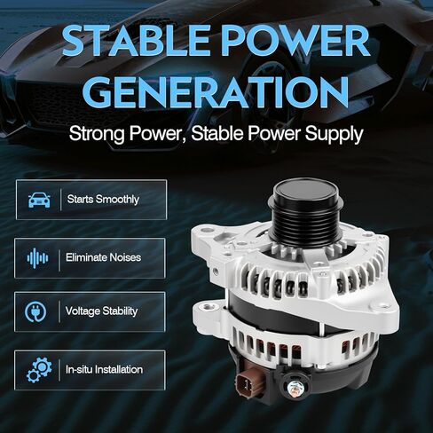 270600T040 Alternator for Scion xD 1.8L l4 2008-2014,for Toyota Corolla 1.8L l4 2009 2010 2011 2012 2013 High Output 100Amp Alternator 11385 11385N 11385R 270600T041 2706037040 2706037041 0986CR6103 in Kuwait