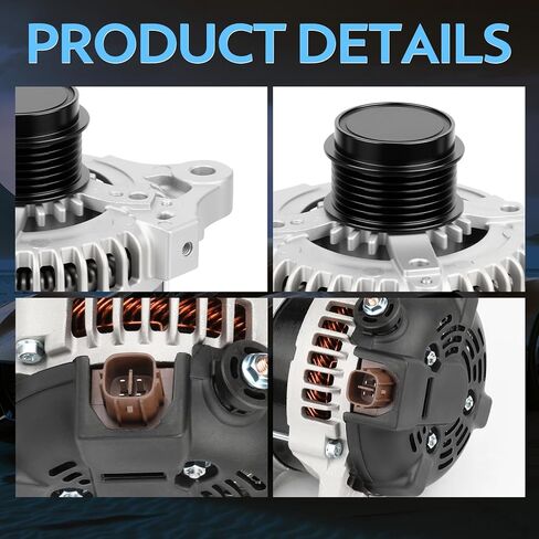 270600T040 Alternator for Scion xD 1.8L l4 2008-2014,for Toyota Corolla 1.8L l4 2009 2010 2011 2012 2013 High Output 100Amp Alternator 11385 11385N 11385R 270600T041 2706037040 2706037041 0986CR6103 in Kuwait