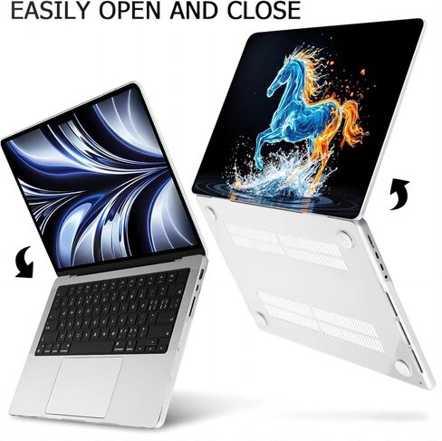Compatible with MacBook Air 13.6-inch, Hard Shell Case with Keyboard Cover and Screen Protector (A2681, M2 chip / A3113, M3 chip / A3240, M4 chip, 2022-2025 Release) - Horse MC21003 in Saudi Arabia