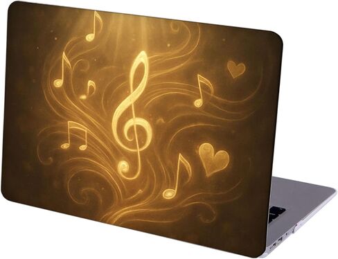 Compatible with MacBook Pro 14 inch, Hard Shell Case with Keyboard Cover and Screen Protector (A2442 A2779 A2918 A2992 A3112 A3185 A3401 A3434, 2021-2025 Release) - Music Note MC21417 in Saudi Arabia