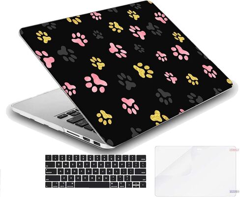 Compatible with MacBook Air 13 inch, Hard Shell Case with Keyboard Cover and Screen Protector (A1369 A1466, 2010-2017 Release) - Paws MD8339 in Saudi Arabia