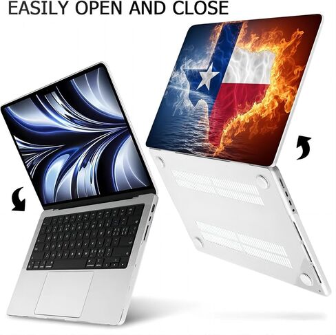 متوافق مع جهاز MacBook Pro مقاس 16 بوصة، غطاء صلب مع غطاء لوحة مفاتيح وواقي شاشة (A2141، إصدار 2020 2019) - علم تكساس MC21778 in Kuwait