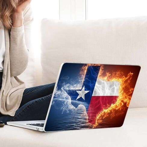متوافق مع جهاز MacBook Pro مقاس 16 بوصة، غطاء صلب مع غطاء لوحة مفاتيح وواقي شاشة (A2141، إصدار 2020 2019) - علم تكساس MC21778 in Kuwait