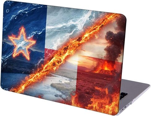 متوافق مع جهاز MacBook Pro مقاس 16 بوصة، غطاء صلب مع غطاء لوحة مفاتيح وواقي شاشة (A2141، إصدار 2020 2019) - علم تكساس MC21778 in Kuwait