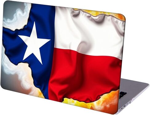 متوافق مع جهاز MacBook Pro مقاس 16 بوصة، غطاء صلب مع غطاء لوحة مفاتيح وواقي شاشة (A2141، إصدار 2020 2019) - علم تكساس MC21778 in Kuwait