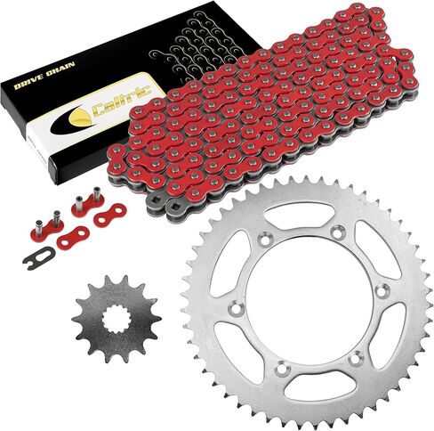Caltric Red Drive Chain And Sprocket Kit Compatible with Yamaha Yz250 Yz250X 1999-2018 in Saudi Arabia