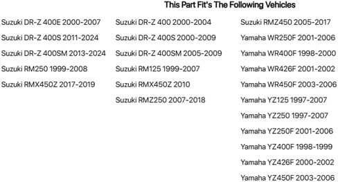 دليل سلسلة TUSK أسود متوافق مع سوزوكي DR-Z 400 S 2000-2009، 2011-2024 in Saudi Arabia
