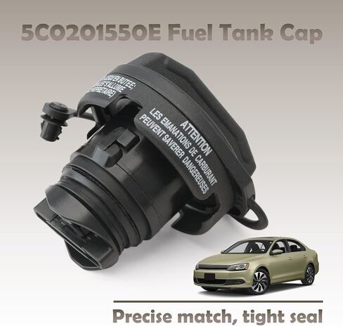 5C0201550E Fuel Tank Cap Compatible with Volkswagen Passat CC Beetle Golf Jetta 2005-2017, Replace 7E0253059AS 1J0201553N 5C0-201-550E 5C0201550N 5C0201550B in Kuwait