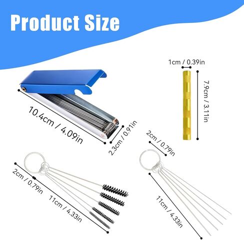 Carburetor Cleaning Kit, Torch Tip Cleaner, 13 Clean Line Set + 5 Cleaning Needles + 5 Nylon Brushes + 1 Sharp Pick Needle, for Motorcycle ATV Lawn Equipment Carb Welding Stove Spray Gun in Saudi Arabia