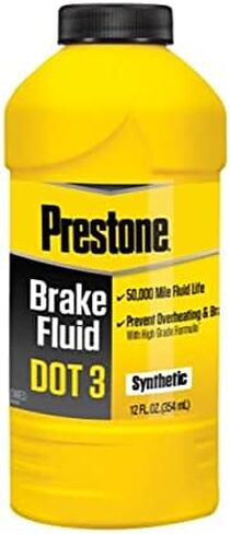 Prestone DOT 3 Brake Fluid, 12 oz, Pack of 12, Yellow, (AS400Y) in Saudi Arabia
