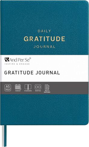 ومجلة الامتنان بحد ذاتها - خمس دقائق يوميًا لتنمية اليقظة والسعادة والتأكيدات والتأمل الذاتي - مجلة الامتنان اليومية غير المؤرخة للنساء والرجال (الزهور النباتية) in Kuwait