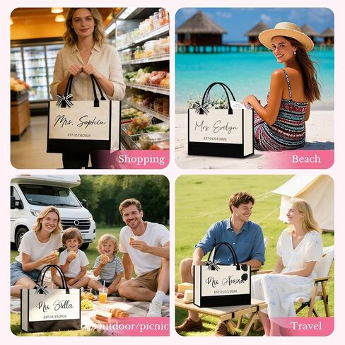 CXCC Mom Mama Bag Mother Personalized Gifts for Mother's Day, Mama Tote Bag for Shopping, Beach, Travel in Saudi Arabia