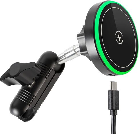 15W Magnetic Wireless Charging Phone Holder with 17mm Ball Socket for MagSafe, Universal Replacement for Car Air Vent, Dashboard, Windshield Phone Holders | Strong Magnet, 360° Rotation in Kuwait