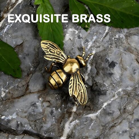 Brass Bee Figurines Collectible Bee Decor Statues Gold Bumble Bee Decor, Honey Bee Decor Brass Decor, Metal Insect Figurine for Home Desk Indoor Feng Shui & Artistic Collectible in Saudi Arabia