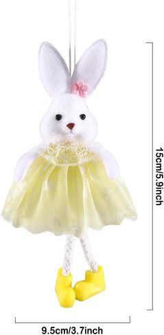 PageebO 5 قطع من تماثيل أرنب عيد الفصح، تمثال أرنب بألوان قوس قزح الباستيل لحفلات عيد الفصح هدية لحفلات الشاي الربيعية لتزيين الطاولة وديكور المنزل في المنزل ومستلزمات استحمام الأطفال في عيد الميلاد in Kuwait