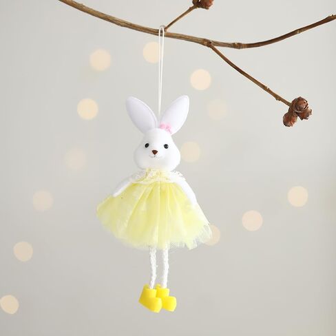 PageebO 5 قطع من تماثيل أرنب عيد الفصح، تمثال أرنب بألوان قوس قزح الباستيل لحفلات عيد الفصح هدية لحفلات الشاي الربيعية لتزيين الطاولة وديكور المنزل في المنزل ومستلزمات استحمام الأطفال في عيد الميلاد in Kuwait