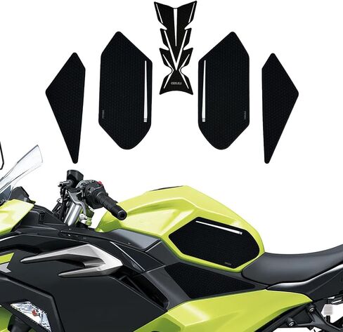 وسادة خزان لملحقات Kawasaki Ninja 500 Z500 Ninja500 SE 2024 2025 Ninja400 Z400 2018-2025، مقابض خزان مع نسيج مضاد للانزلاق تزيد من وسادة الجر الاحتكاكية واقي خزان الوقود in Kuwait