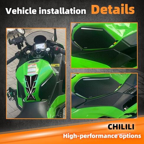 Tank pad For Kawasaki Ninja 500 Z500 Ninja500 SE 2024 2025 Ninja400 Z400 2018-2025 accessories, Tank grips with anti-slip texture Increase friction traction pad Fuel tank protector in Kuwait