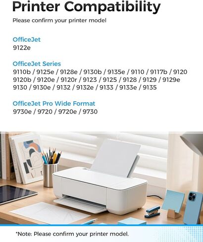 خراطيش حبر 936e 936XL مع مجموعة شرائح 4 عبوات عالية الإنتاجية متوافقة مع حبر HP 936 936e يعمل مع طابعة HP OfficeJet Pro 9125e 9135e 9110b 9128e 9130b 9122e 9120e 9730e أسود سماوي أرجواني أصفر in Kuwait