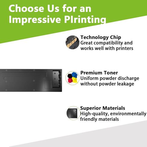 W9270MC Toner Cartridge 4‑Pack Compatible with HP Laserjet Enterprise X677 X67755dn X67755z X67755s X67765z X67765dn X67765s Printer – High Yield Replacement W9270MC W9271MC W9273MC W9272MC (BK/C/M/Y) in Saudi Arabia