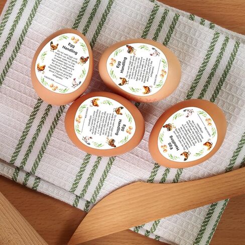 500Pcs Egg Stickers for Fresh Farm 2 Inch Cartoon Eggs Stickers Roll Market Egg Handling Labels Unwashed Egg Packaging Sticker for Chicken Quail Farmhouse in Saudi Arabia