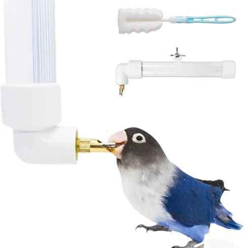 Bird Water Drinker Automatic Parrot Conure Cockatiel Water Dispenser Bird Cage Drinking Device for Medium Small Birds in Saudi Arabia