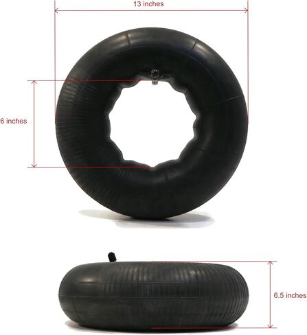 مجموعة ROP Shop 4 عبوات - أنبوب داخلي للإطارات 13x6.50-6 مع جذع مستقيم TR13 لولاية أوريغون 71-250، 71250 in Kuwait