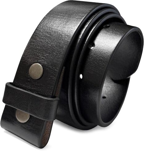 100% One-Piece Full Grain Leather Belt Straps with No Slot Hole/Slot Hole/Heavy-Duty, Multi Options 1-1/2" (38mm) Wide in Kuwait