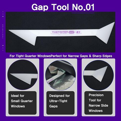 6-in-1 Window Tint Gap Tool Kit – Professional Narrow Gap Tint Finishing & Dust Removal Tools, POM Precision Squeegee Set for Car Window Tint, Vinyl Wrap & PPF in Saudi Arabia