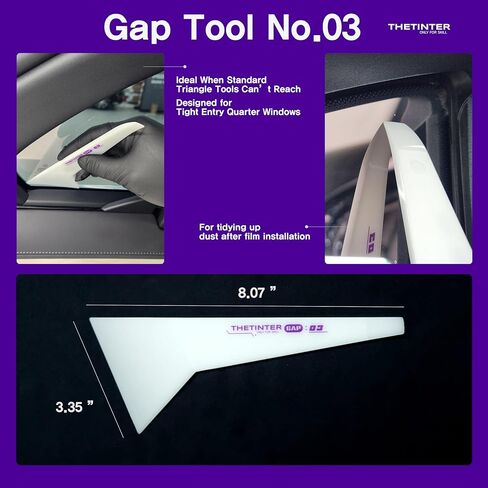 6-in-1 Window Tint Gap Tool Kit – Professional Narrow Gap Tint Finishing & Dust Removal Tools, POM Precision Squeegee Set for Car Window Tint, Vinyl Wrap & PPF in Saudi Arabia