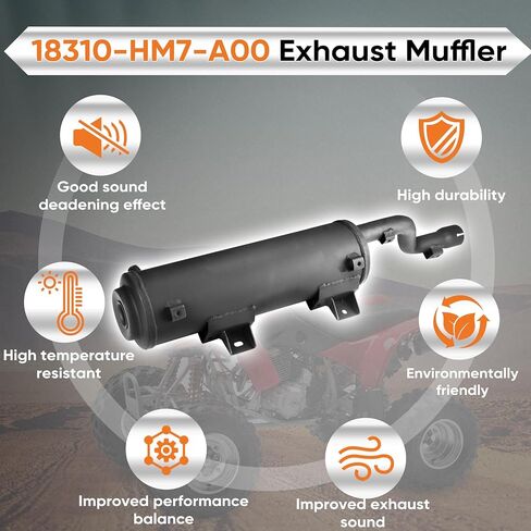 18310HM7A00 Muffler Compatible with 1995-2004 Honda Foreman 450 400 TRX400 TRX450 18310-HM7-A00 18310-HM7-A40 18310-HN0-670 18310-HM7-000 in Kuwait
